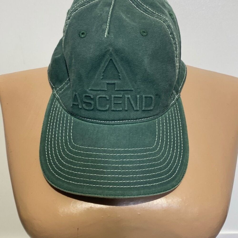 Ascend Men's Green Distressed 100% Cotton Baseball Cap Hat Adjustable